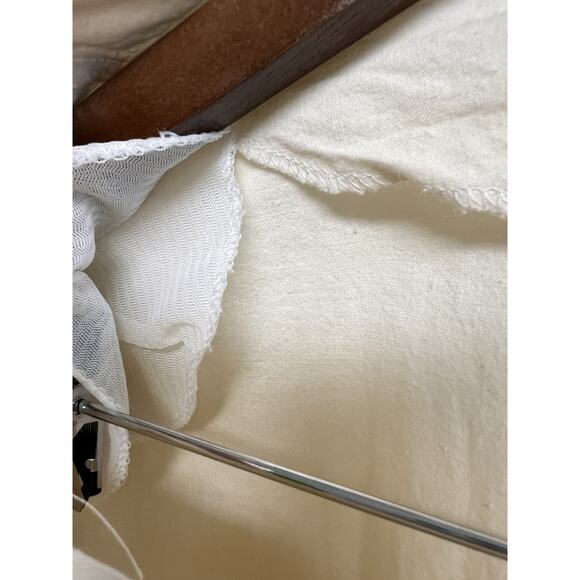 Vintage Victorian Lace Ruffle Cottage Core Western Prairie Coquette Top Medium - Picture 11 of 16